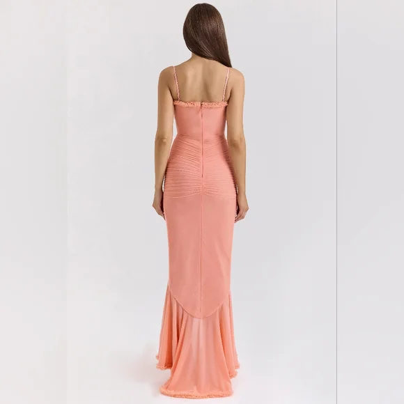 Peach Mesh House of CB 'Gabbi'-large